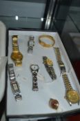 Tray Lot of Ladies and Gents Wristwatches Includin