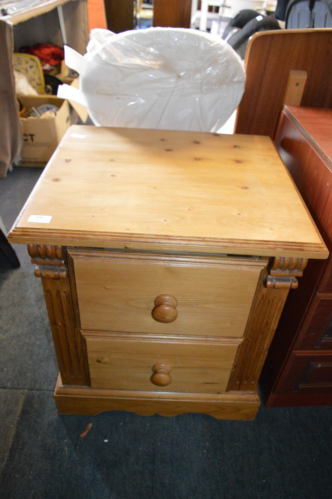 Pine Two Drawer Bedroom Chest