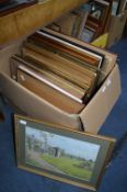 Large Box of Framed Pictures