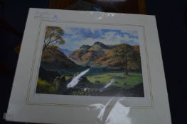 Signed Limited Edition Print of Langdale