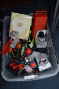 Container of Assorted Items Including Teddy Bears,
