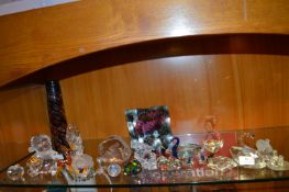 Collection of Glass Ornaments, Vases, etc.