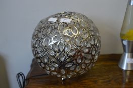 Metal & Glass Globe Table Lamp