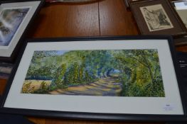 Framed Watercolour - Garden Scene