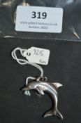 925 Silver Dolphin Pendant - approx 14g