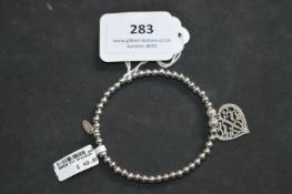 *925 Silver Bracelet with Heart Charm