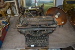 Underwood Typewriter, Vintage Singer Sewing Machin