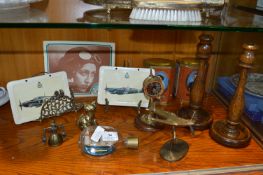 Collection of Spitfire Memorabilia, Candlesticks,