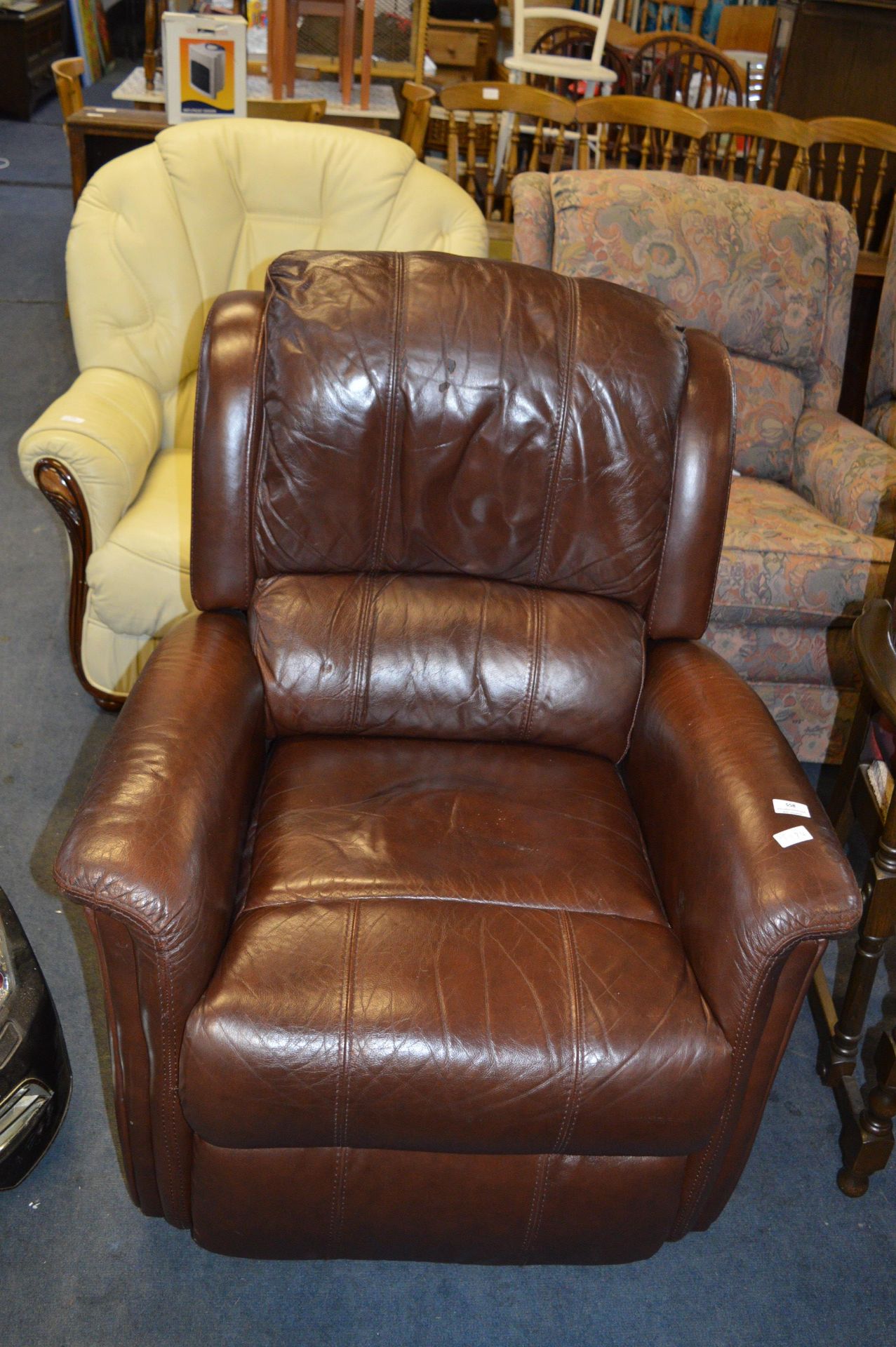 Brown Leather Reclining Chair