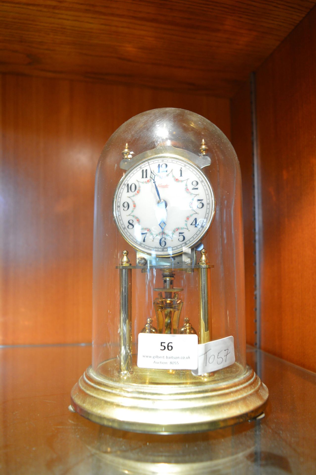 Skeleton Clock in a Glass Dome