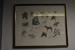 Framed Print of Leicester Pickett - Winning Horses