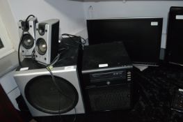 HP Pro Lite Micro Server with Speakers and Dell Mo