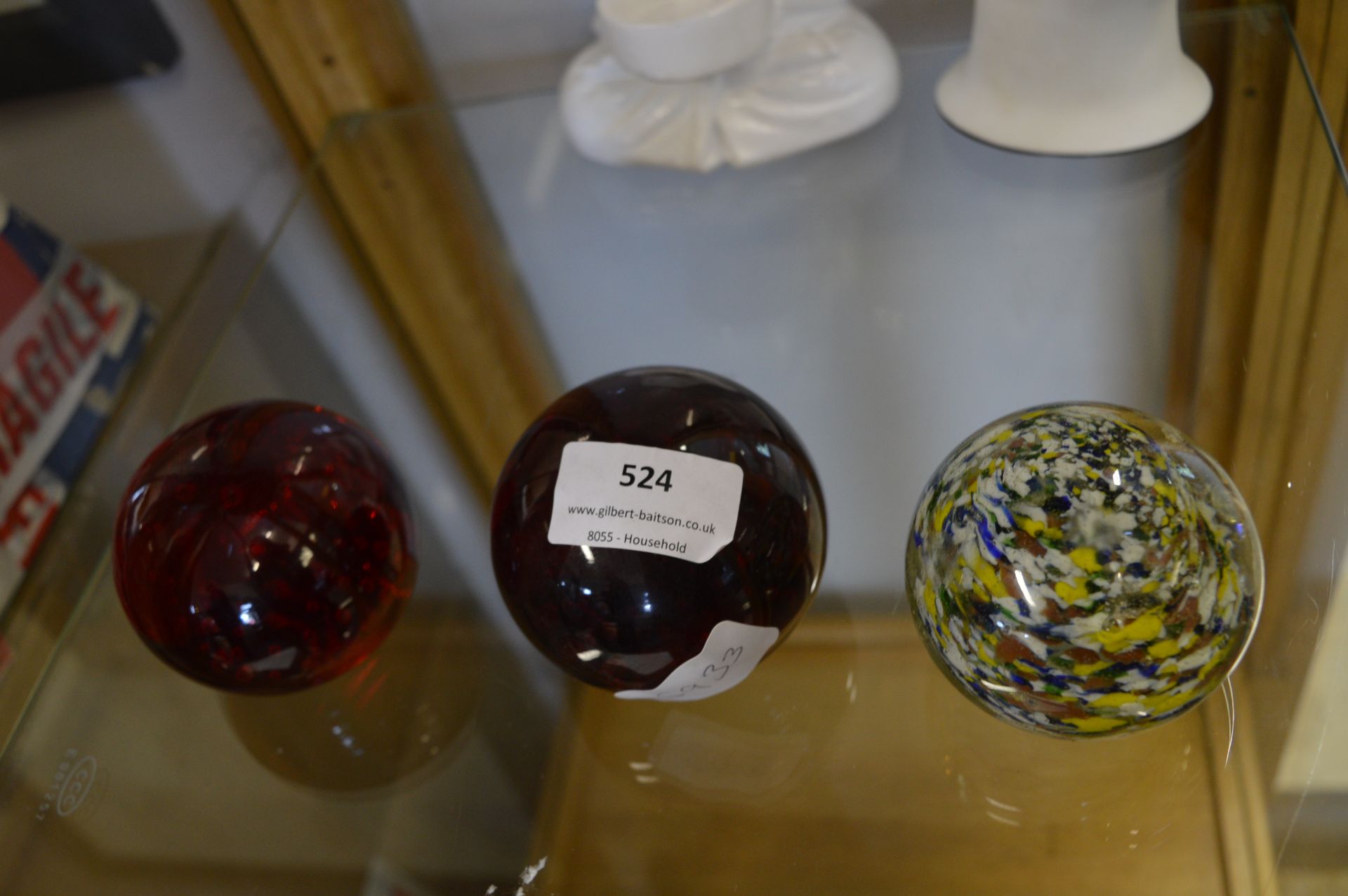 Three Glass Paperweights