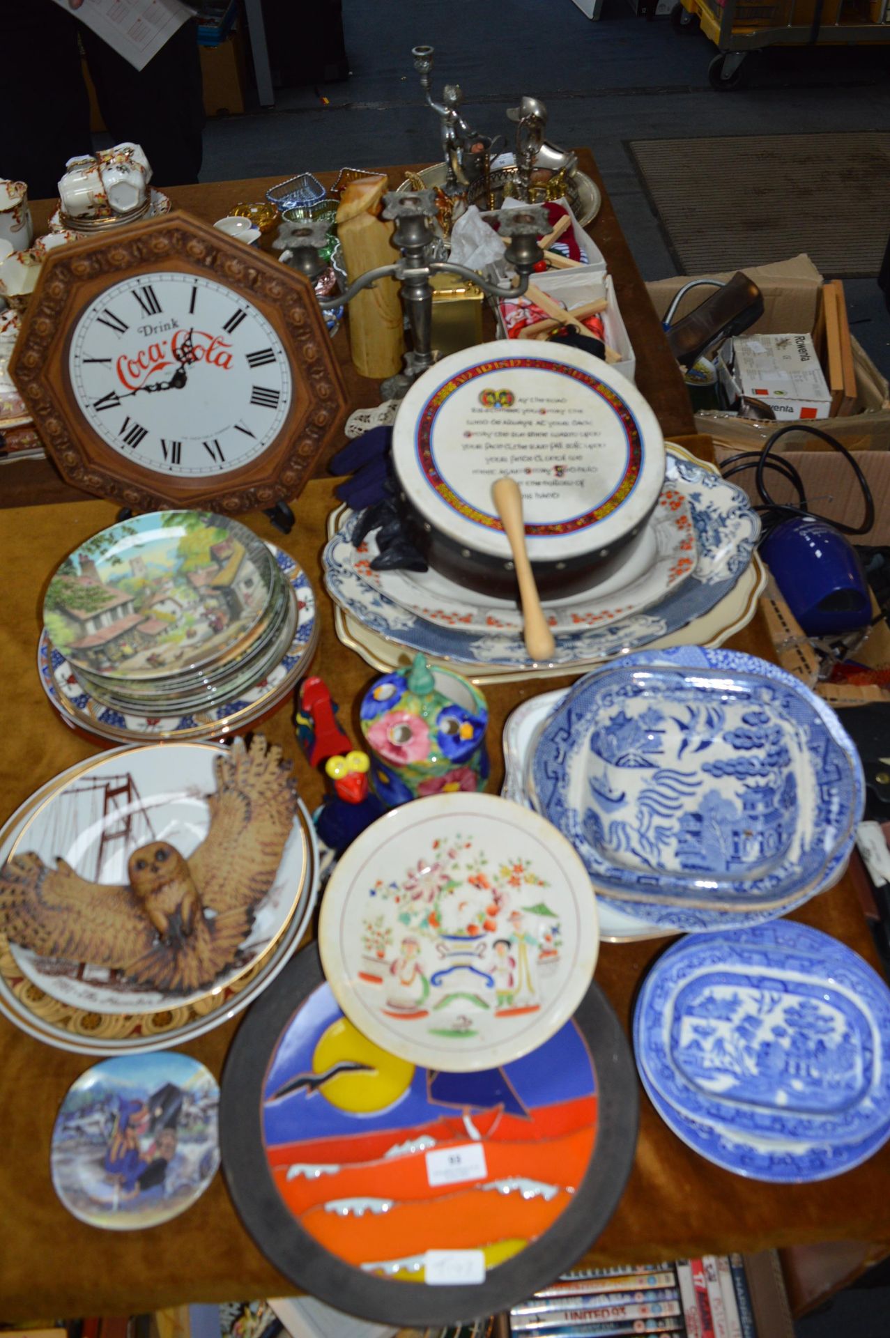 Collection of Meat Plates, Blue & White Ware, Coca