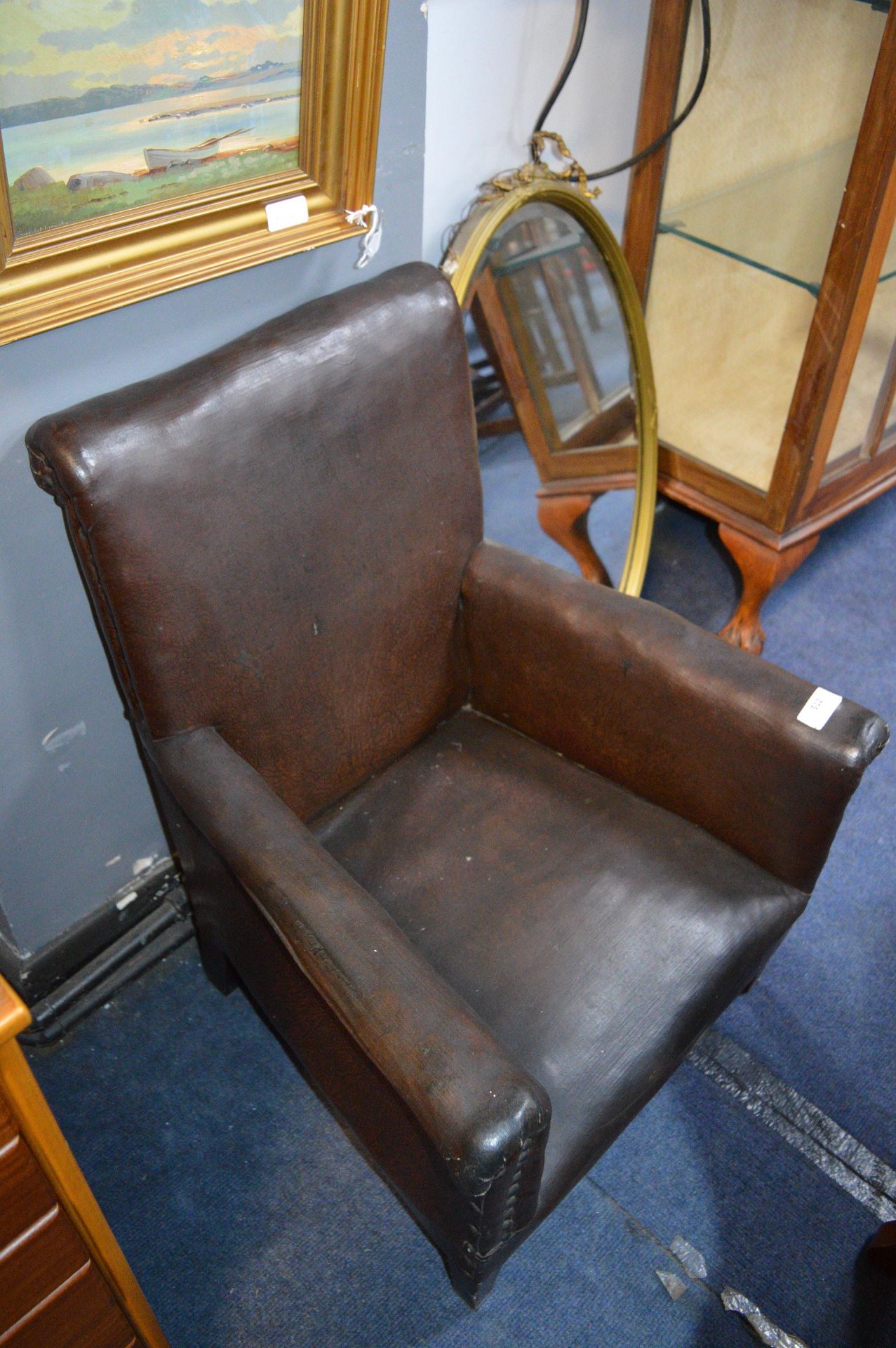 Childs Vintage Leatherette Armchair