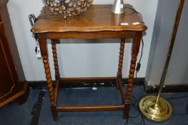 Small Oak Barley Twist Occasional Table