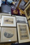 Six Framed Victorian Prints