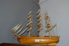 Wooden Model of a Sailing Ship
