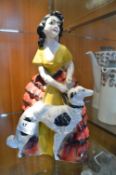 Lady with Hound Figurine (Some Faults)