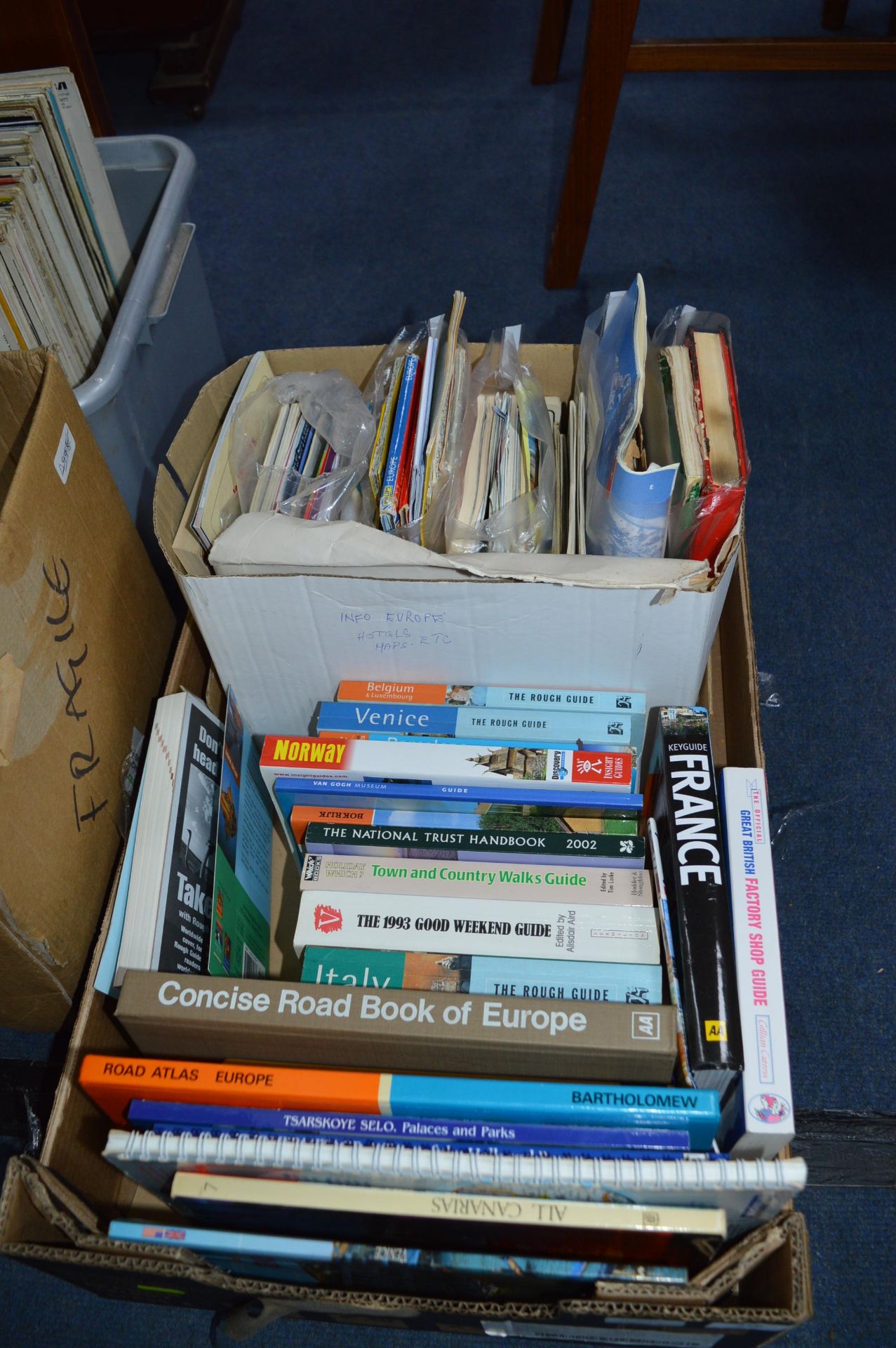 Box of Maps and Tour Guides