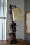 Ornate Bronze Effect Table Lamp with Retro Style G