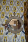Maritime Mirror in the Shape of a Ships Wheel
