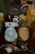 Collection of Pottery Wall Pockets, Spirit Kettle,