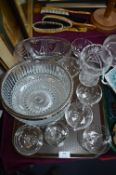 Collection of Cut Glass Including Bowls, Drinking
