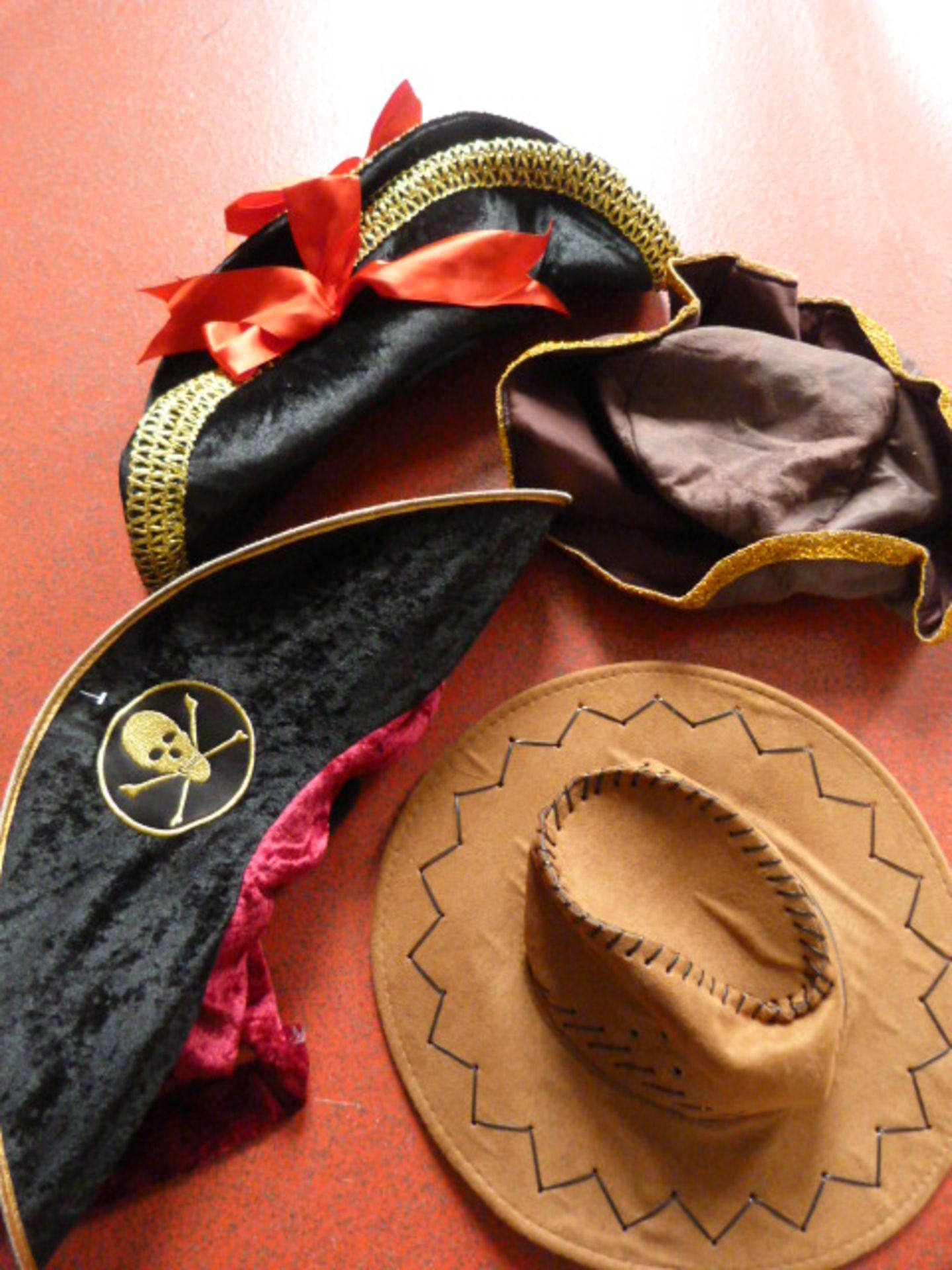 *Cowboy Hat, Tricorn Hat and Two Pirate Hats