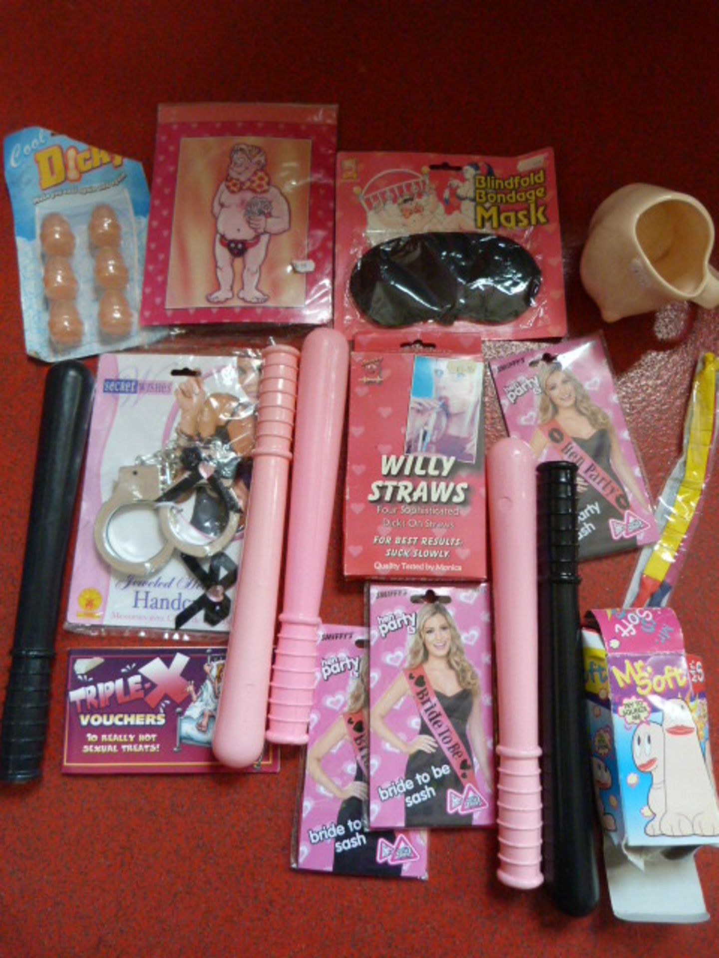 *Bag of Hen Party Accessories Including Truncheons