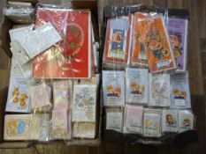 Two Boxes of Assorted Greetings and Gift Cards