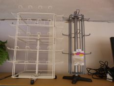 Two Small Countertop Wire Shop Display Stands