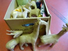 Box of Tissue and Animals for Decoupage