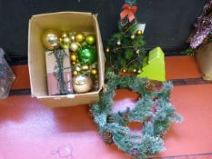 Box of Baubles, Garland, Christmas Tree Lights and