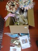 Large Box of Wreaths, Lampshade Kits and a Various