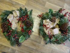 Two Christmas Wreaths