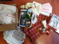 Two Boxes of Offcuts, Christmas Decorations and Fa