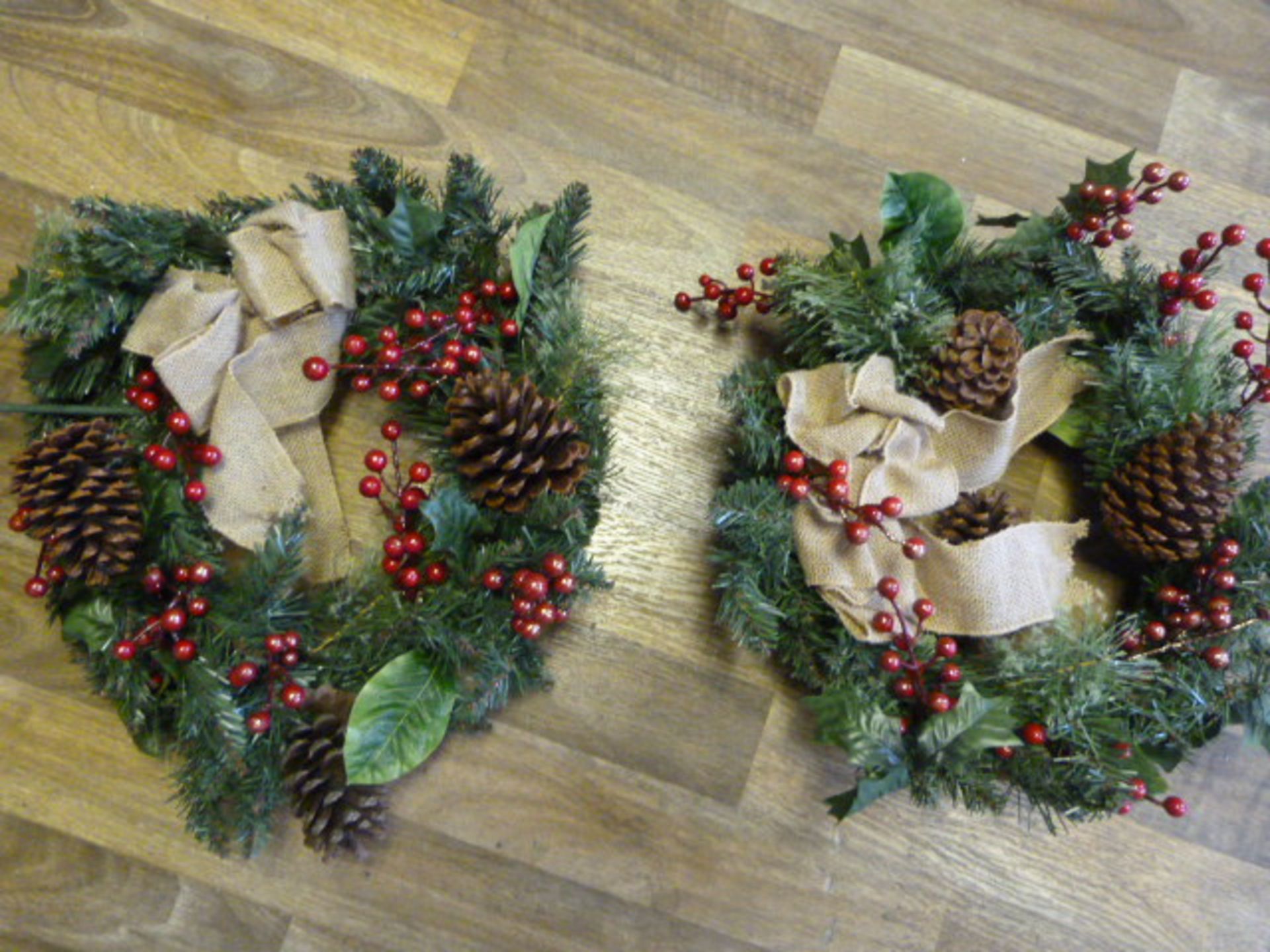 Two Christmas Wreaths