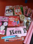 *Bag of Hen Party Accessories Including Badges, Tr