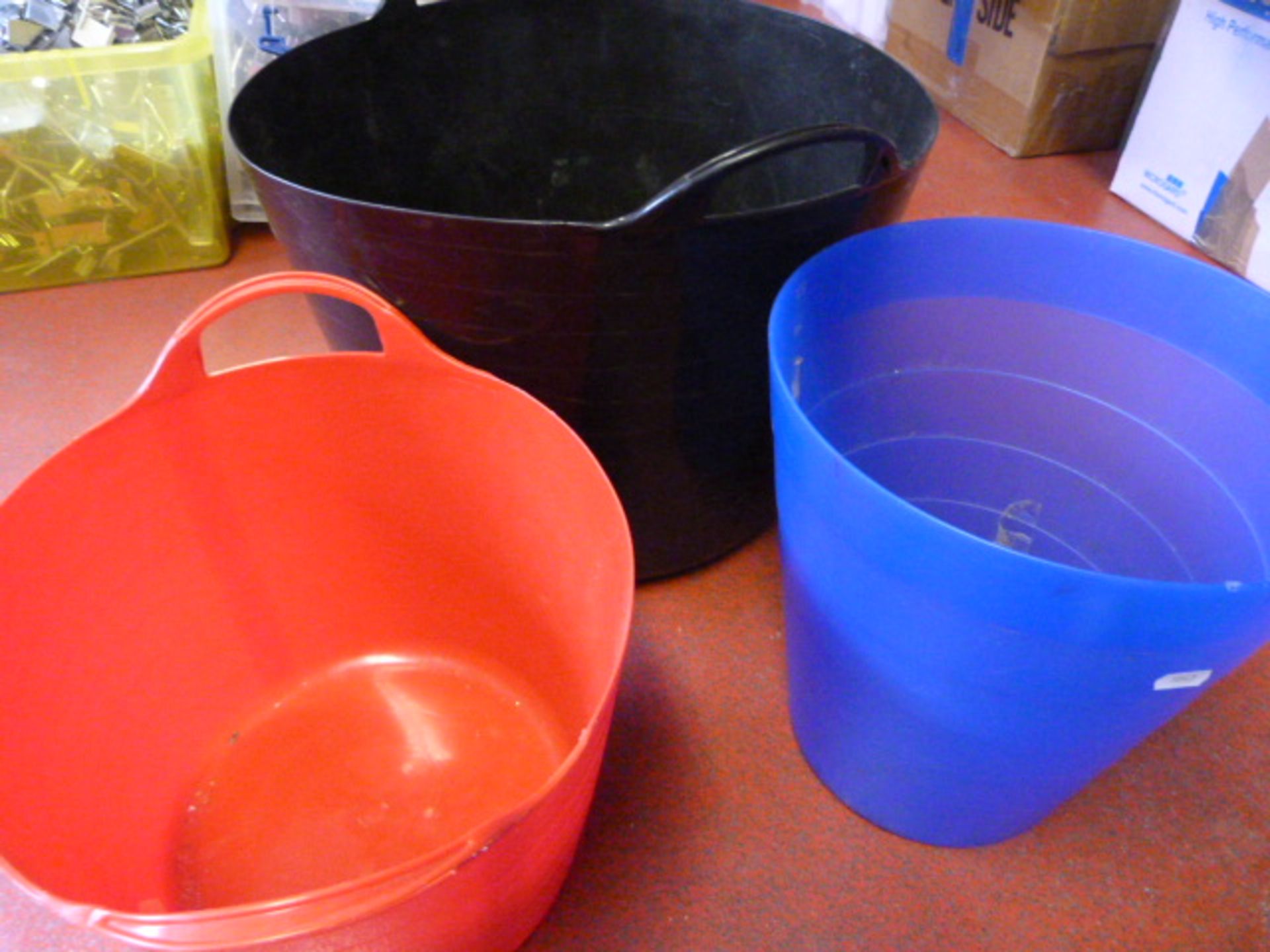 Three Plastic Tubs