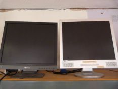 Two Computer Monitors