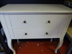 Small Two Drawer Chest on Cabriole Legs