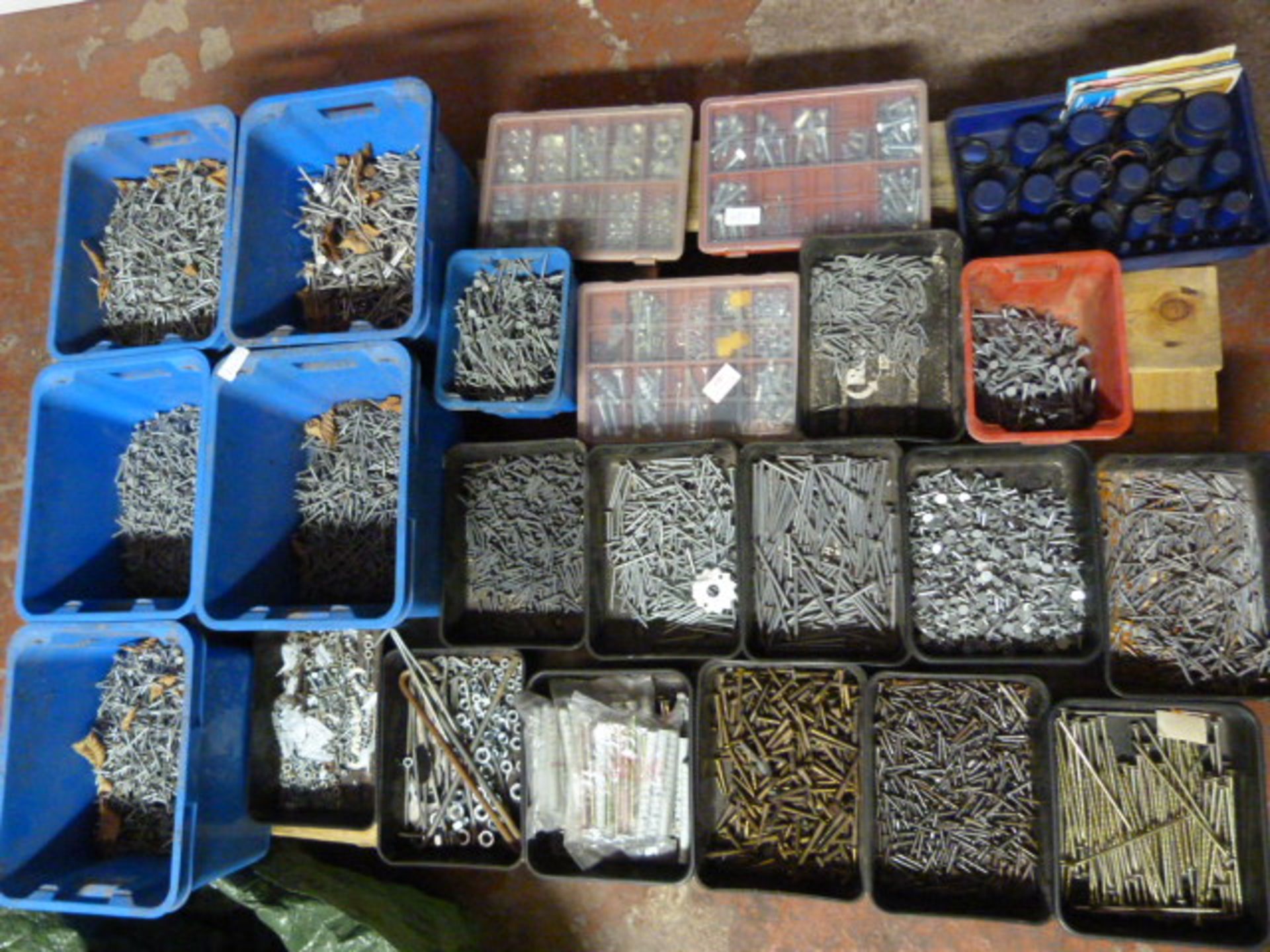 Pallet of Assorted Screws, Nails, etc.