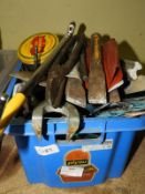 Box Containing Assorted Plumbing Tools, Cold Chise