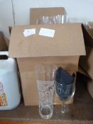 Two Boxes of Beer and Wine Glasses