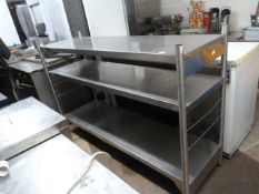 *Stainless Steel Shelf Unit 179x51x114cm