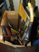 Box Containing Assorted Hand Saws, etc.