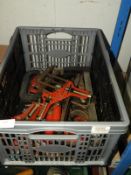 Box Containing Assorted G-Clamps, Mitre Clamps, F-