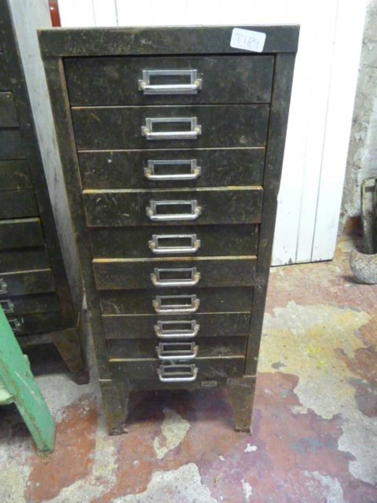 Ten Drawer Metal Storage Unit