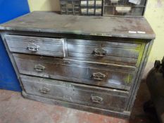 Two over Two Wooden Chest of Drawers